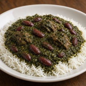 چلو قرمه سبزی
